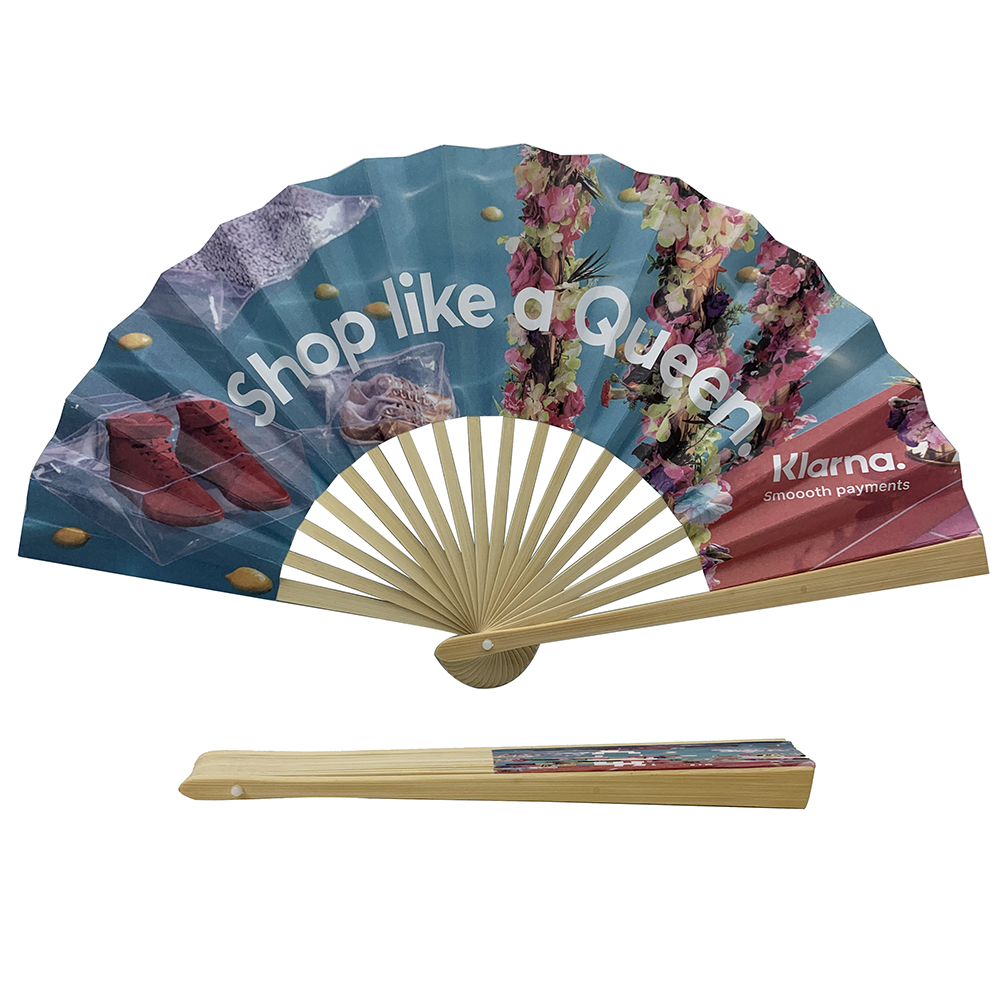 Oriental Bamboo Folding Promotional Fan