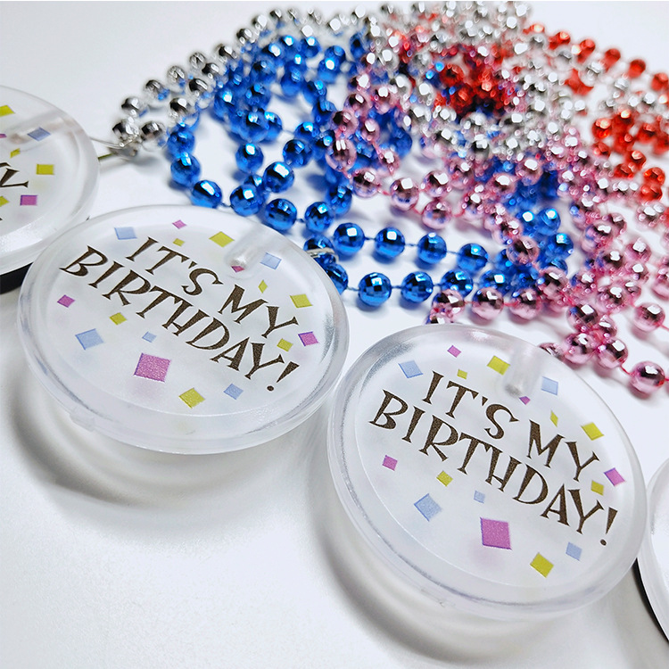 Round LED Badge Necklace