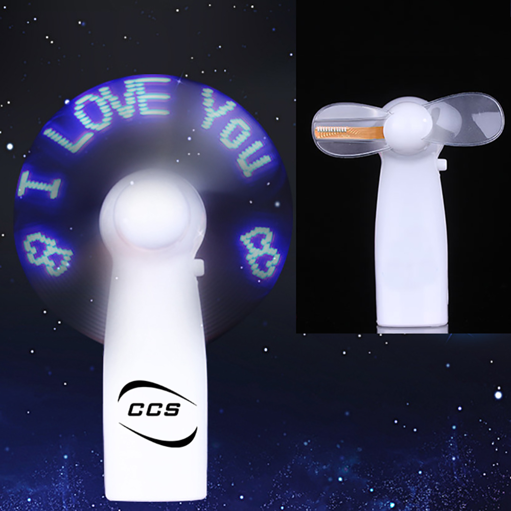 Mini Portable LED Message Fan