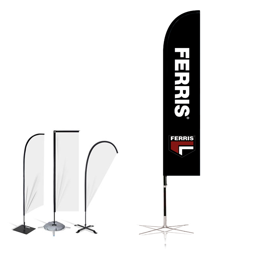 18' Double Sided Custom Portable Teardrop Banners