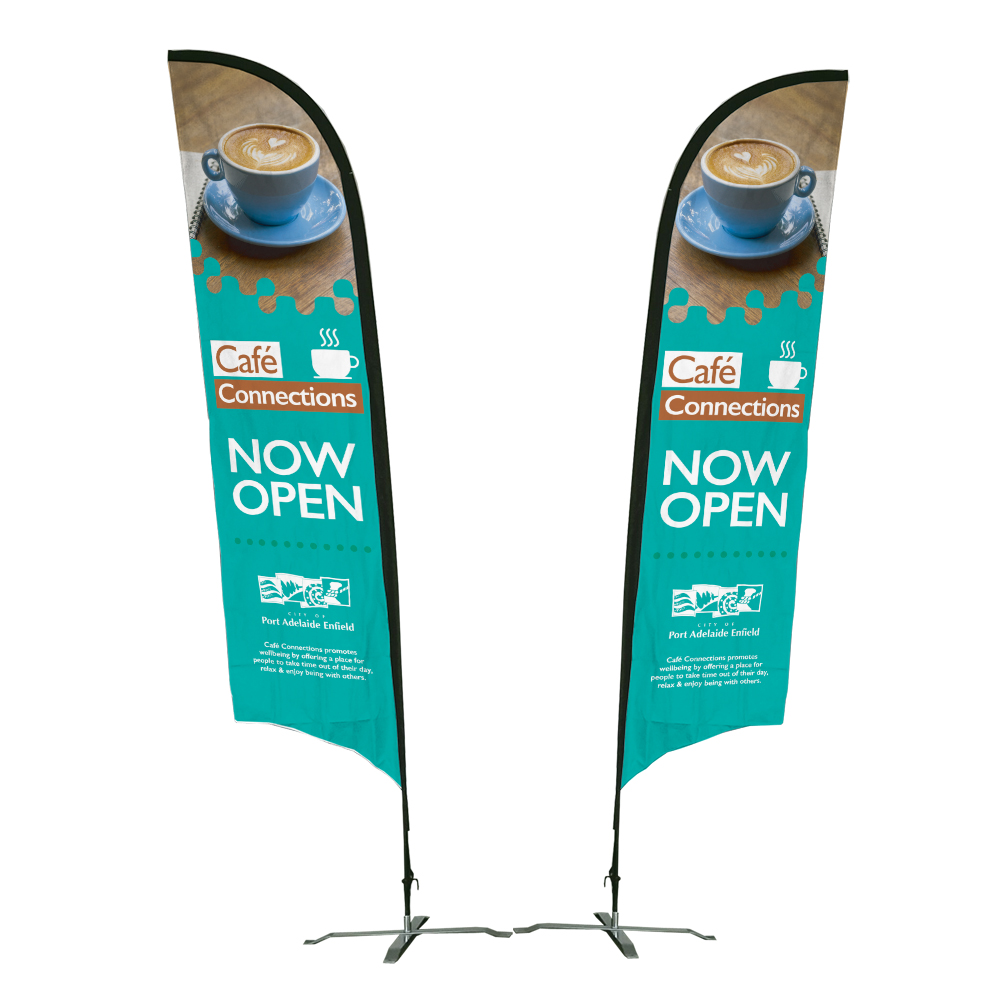 9' Custom Digitally Printed Advertising Feather Flag