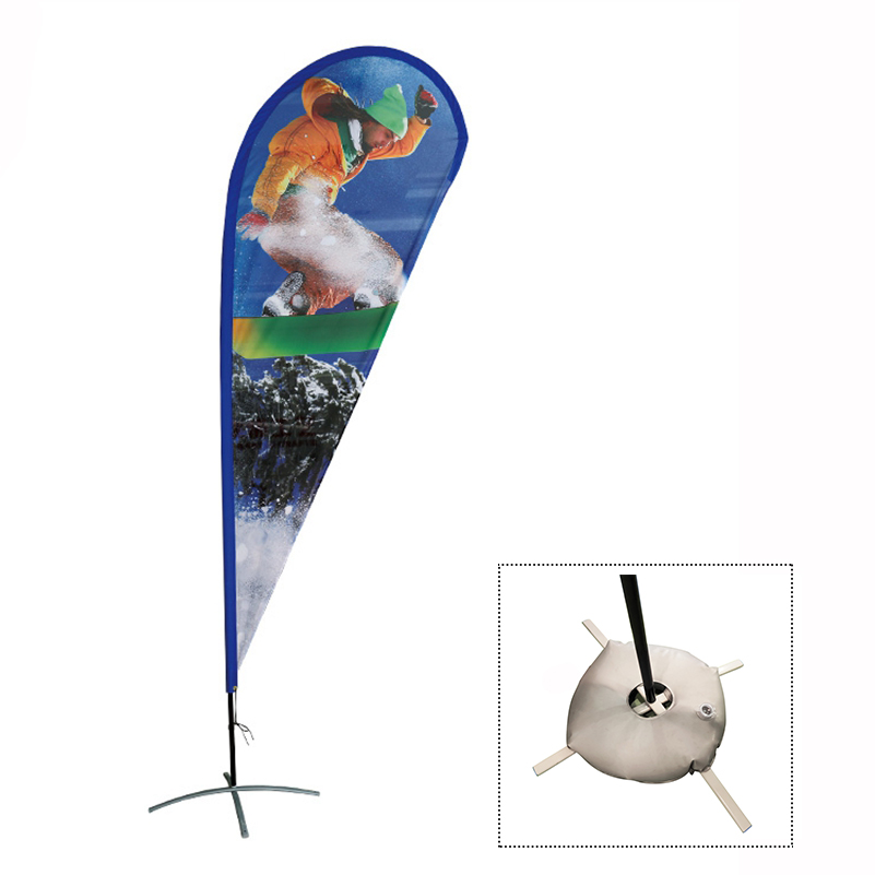 2-sides Digital Printing Advertising Beach Flag