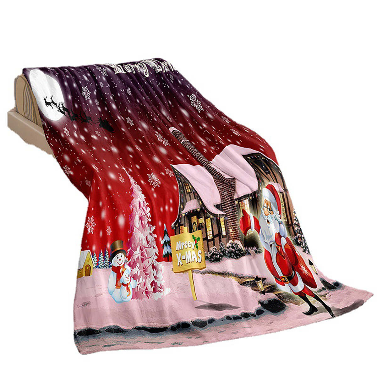Full Imprint Soft Flannel Blanket