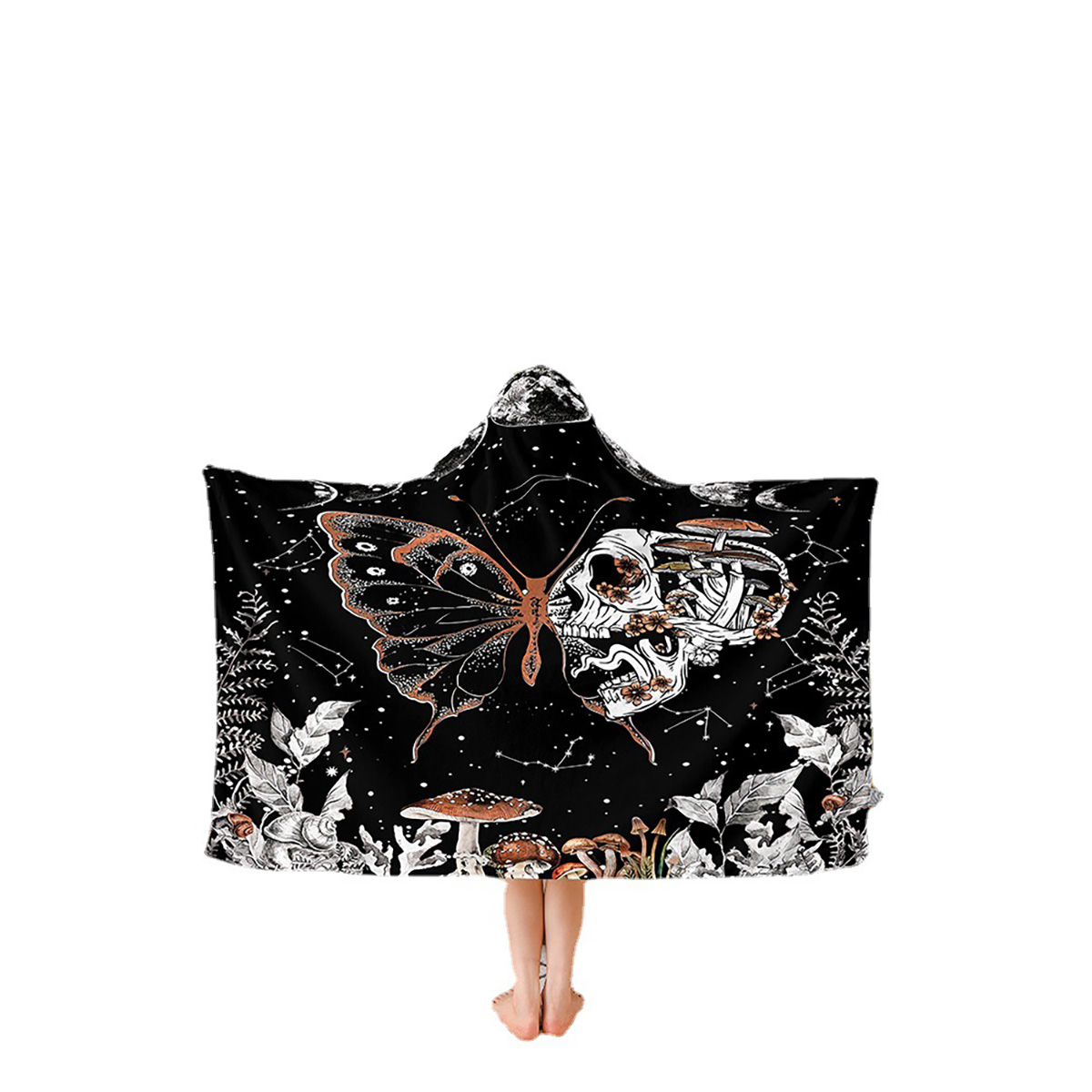 50" x 60" Wearable Throw Hooded Blanket