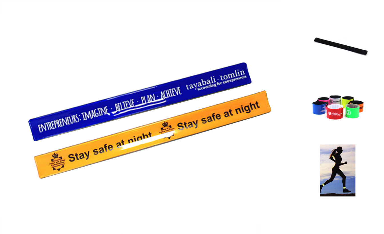 Custom Reflective Slap Bracelet