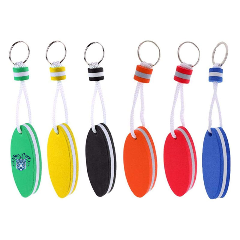 Oval Foam Floating Keychain Key Ring