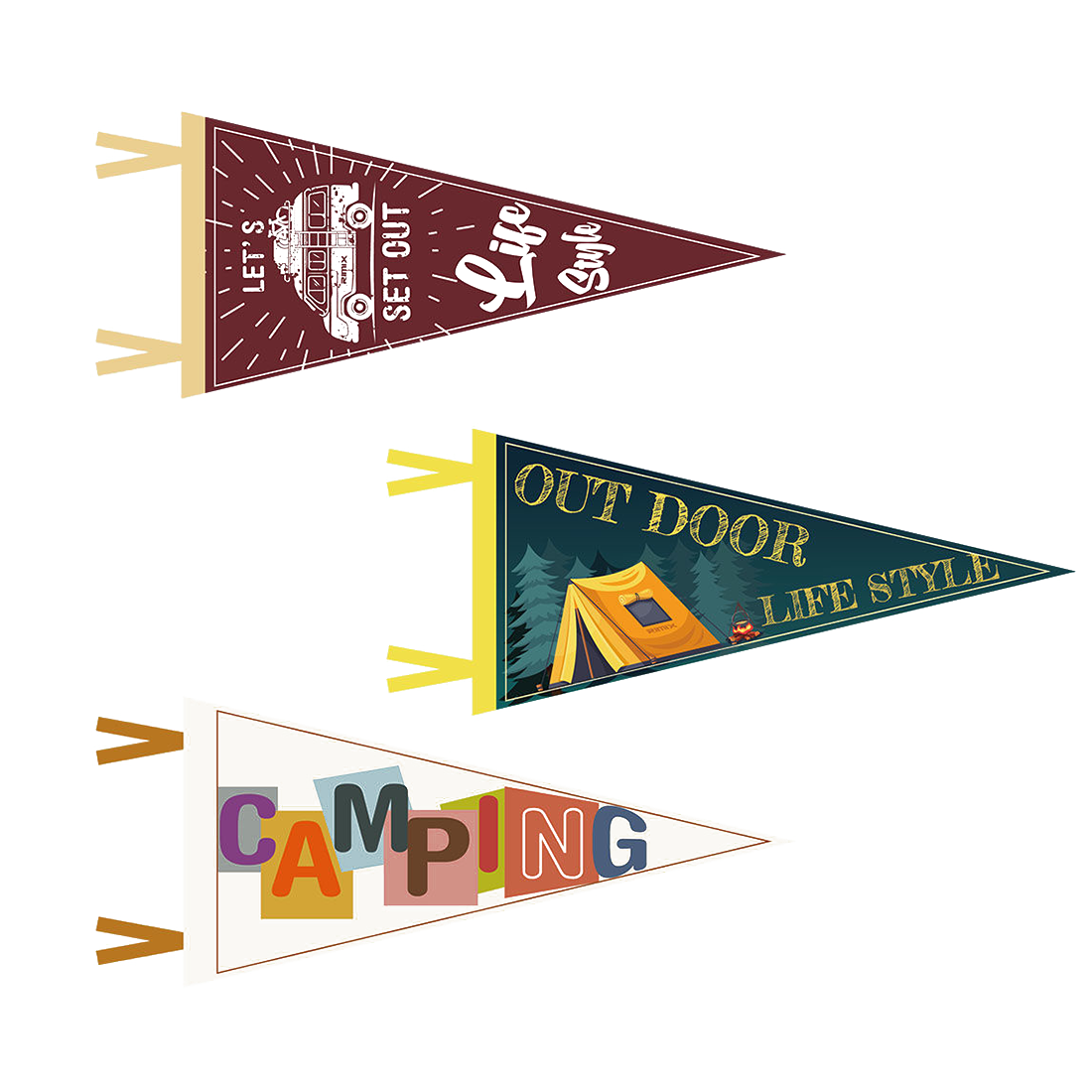 Full Color Felt Pennants