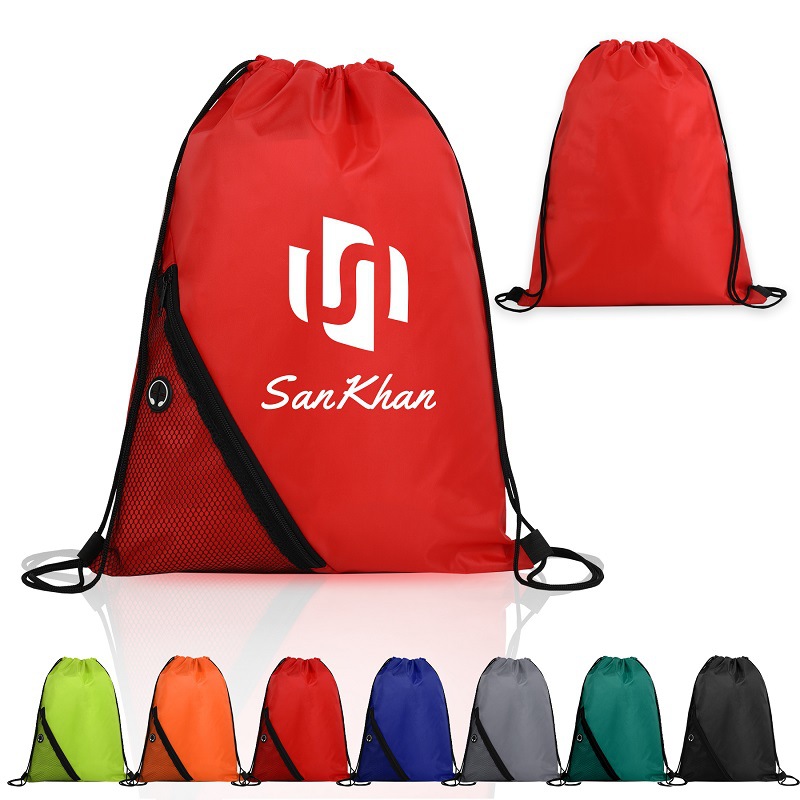 Draw string sport bag with Mesh Pockets