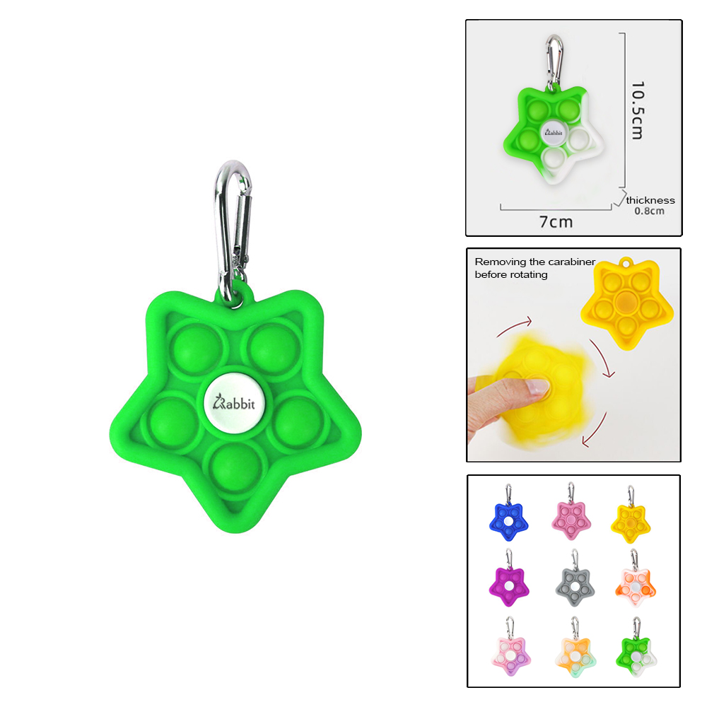 Star Shape Push Pop Fingertip Spinner Fidget Toy