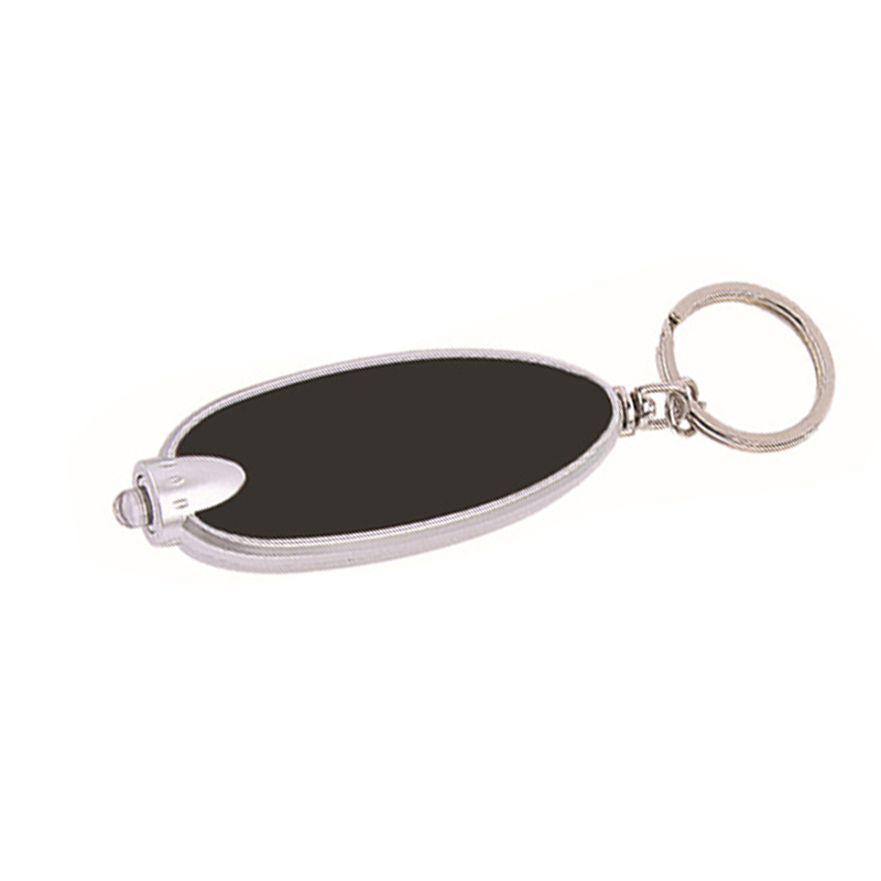 Oval Led Flashlight with Key Chain