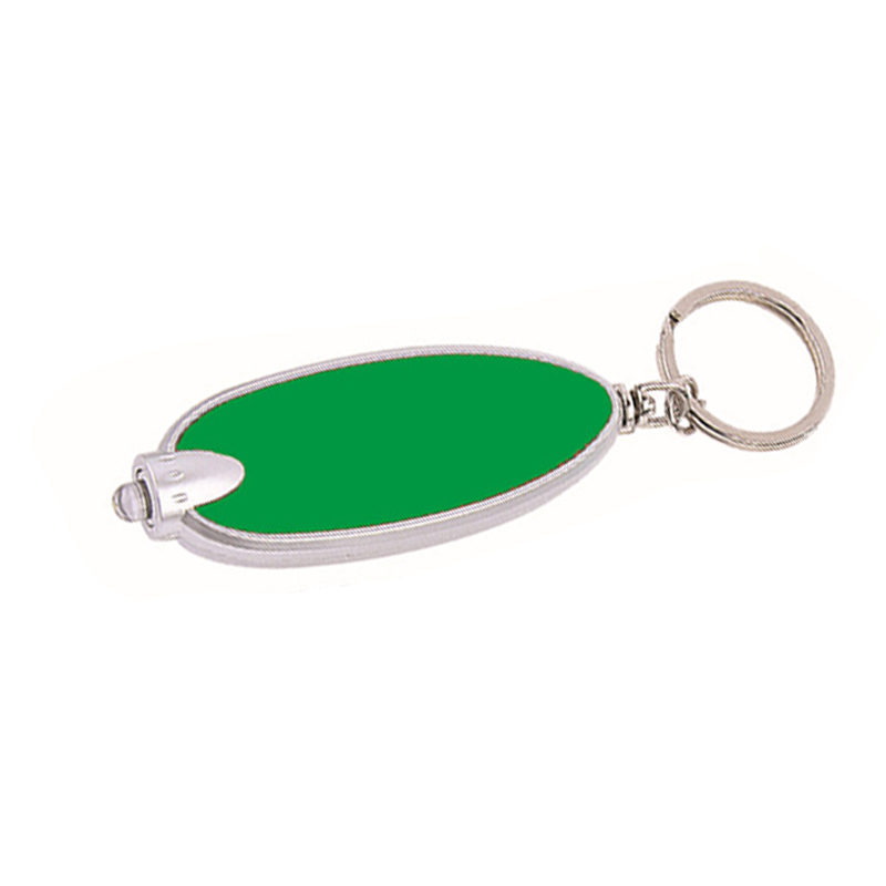 Oval Led Flashlight with Key Chain