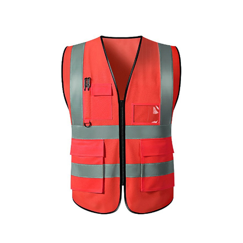 Knitted Fabric Multi-pocket Reflective Vest