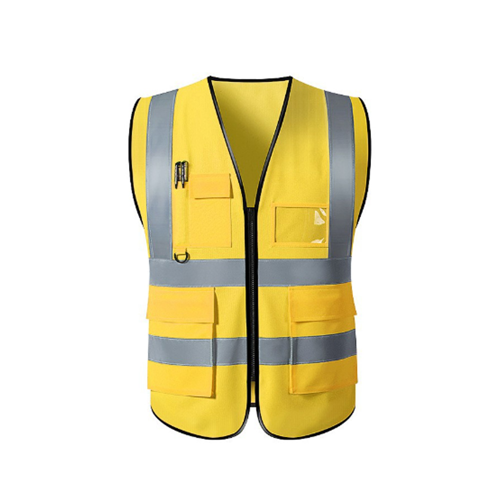 Knitted Fabric Multi-pocket Reflective Vest