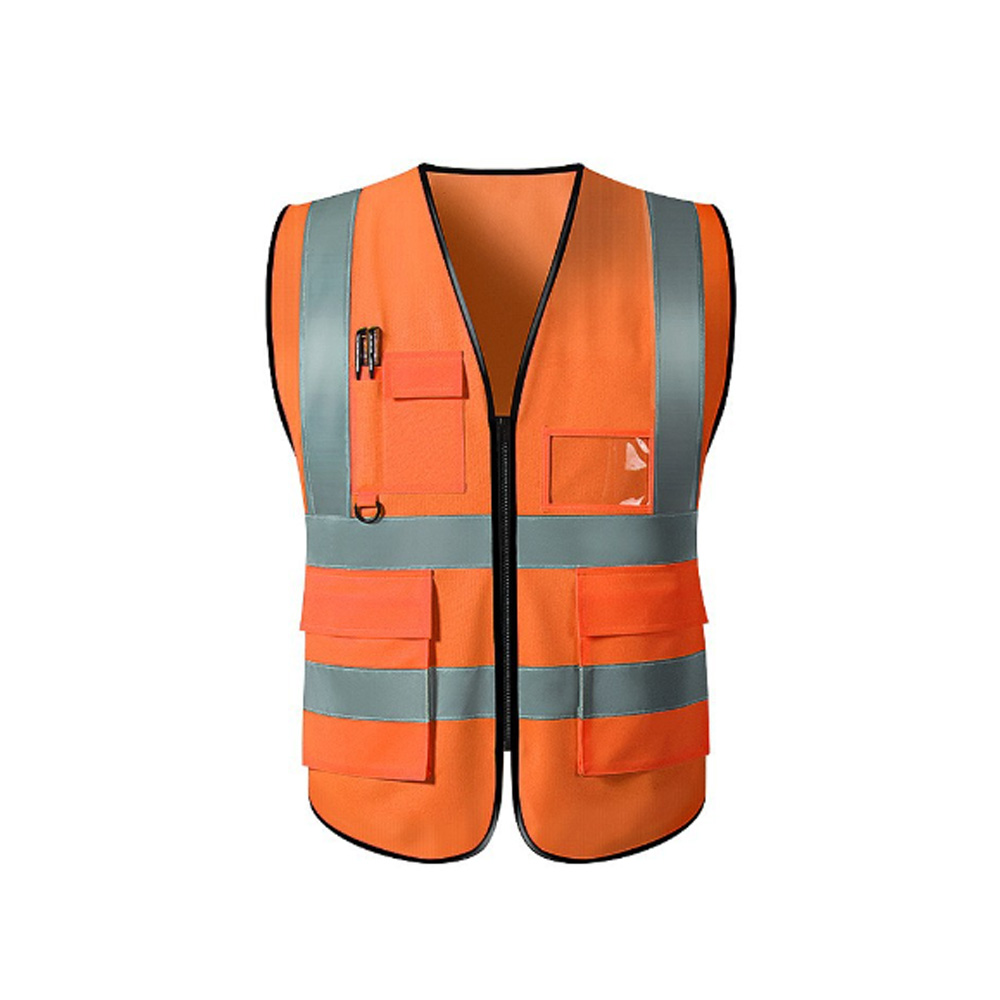 Knitted Fabric Multi-pocket Reflective Vest