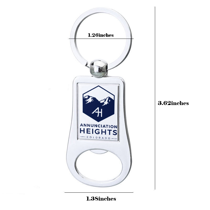 Zinc Alloy Bottle Opener Keychain