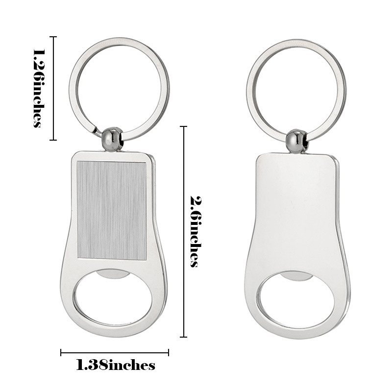 Zinc Alloy Bottle Opener Keychain