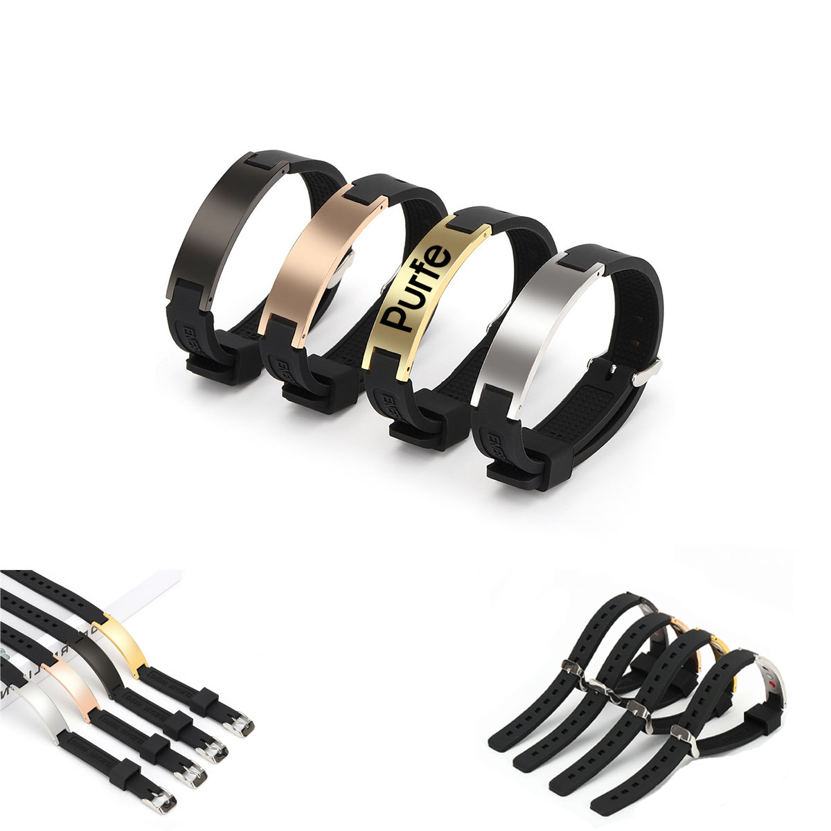 Titanium Steel Silicone Bracelet