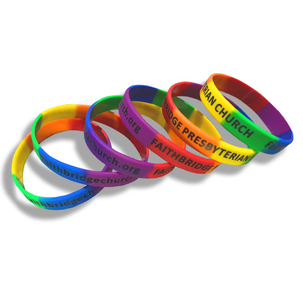 Rainbow Screen Printed Wristband