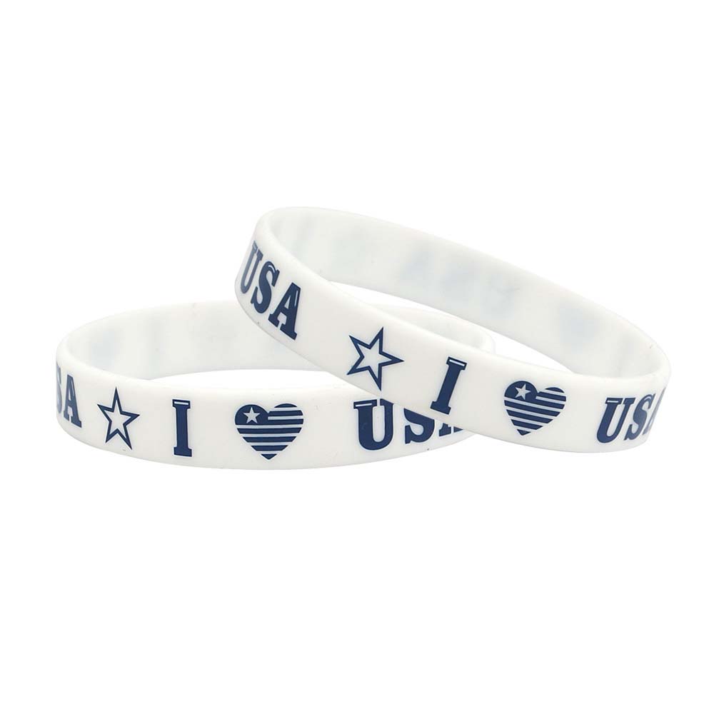 1/2" Screen Printed Silicone Wristband