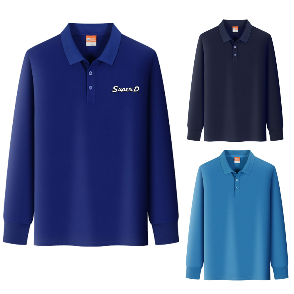 Spring Fall T-shirt Long Sleeve Polo Shirt