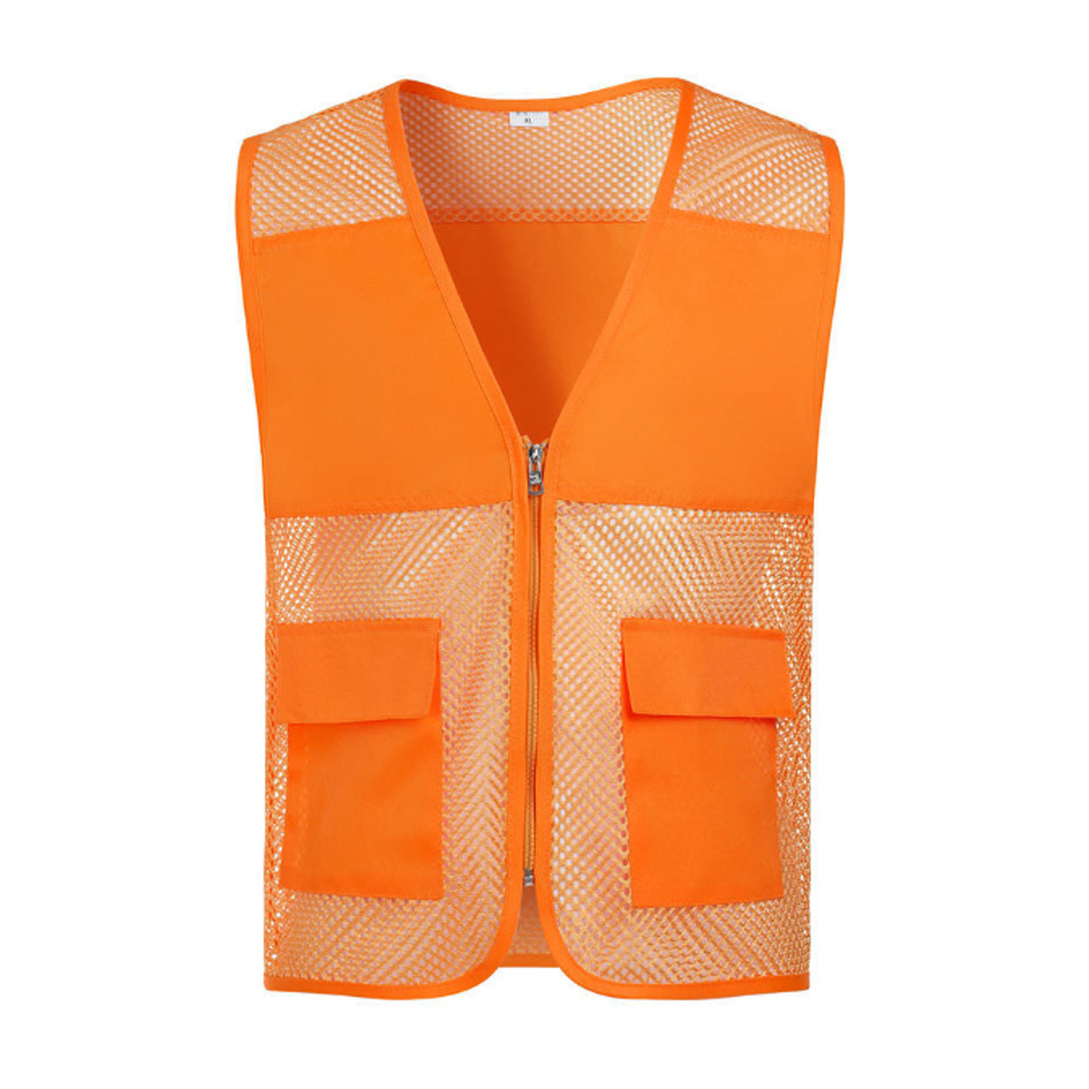 Double Pocket Reflective Strip Advertising Vest