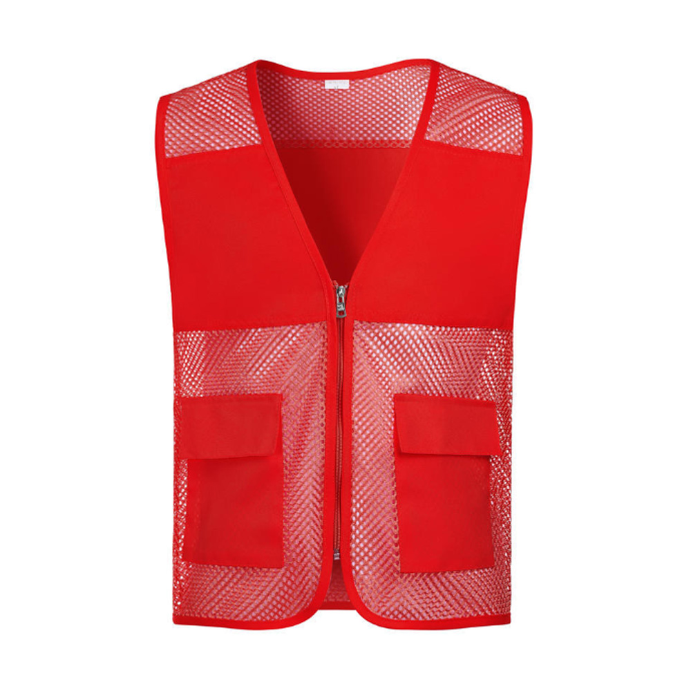 Double Pocket Reflective Strip Advertising Vest