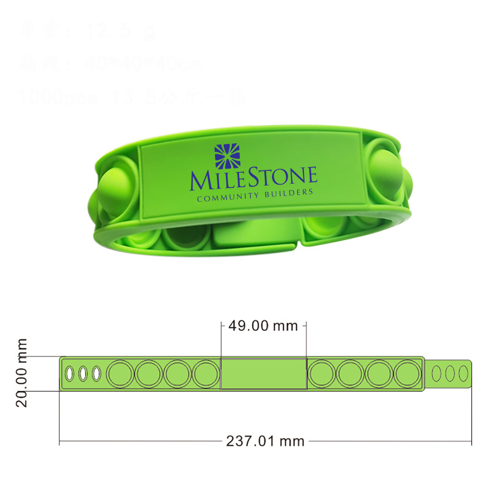 Silicone Press Pop/Bubble Fidget Bracelet
