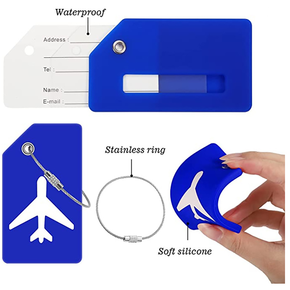 Silicone Luggage Tag with Name ID Card