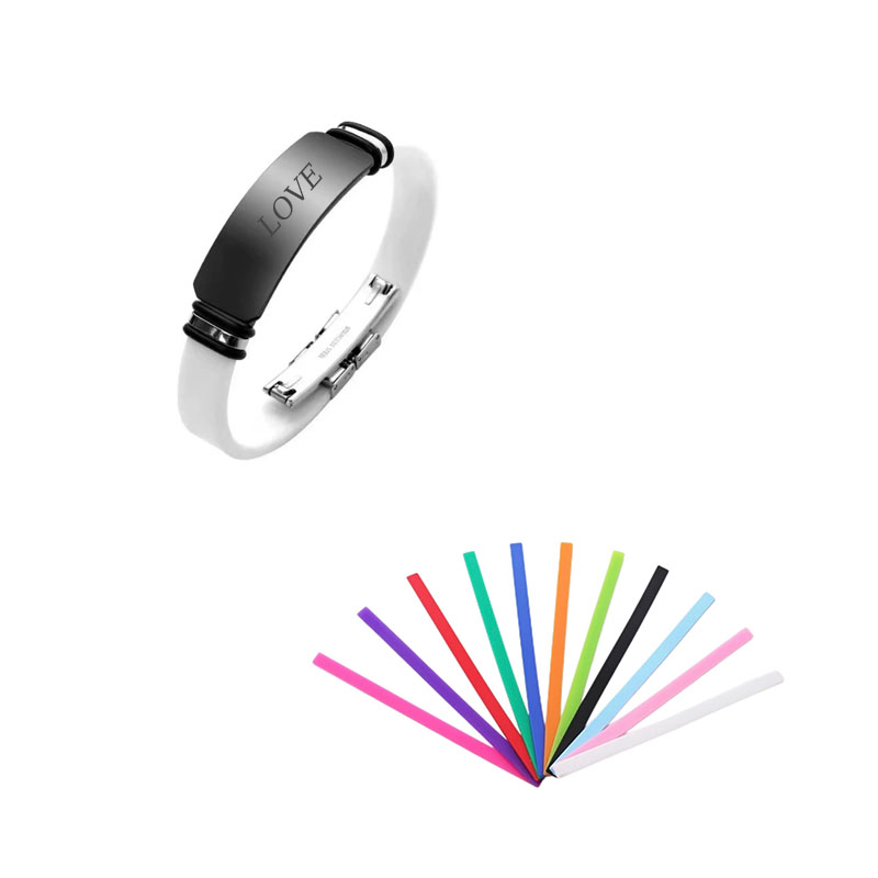 Silicone Stainless Steel Wristband