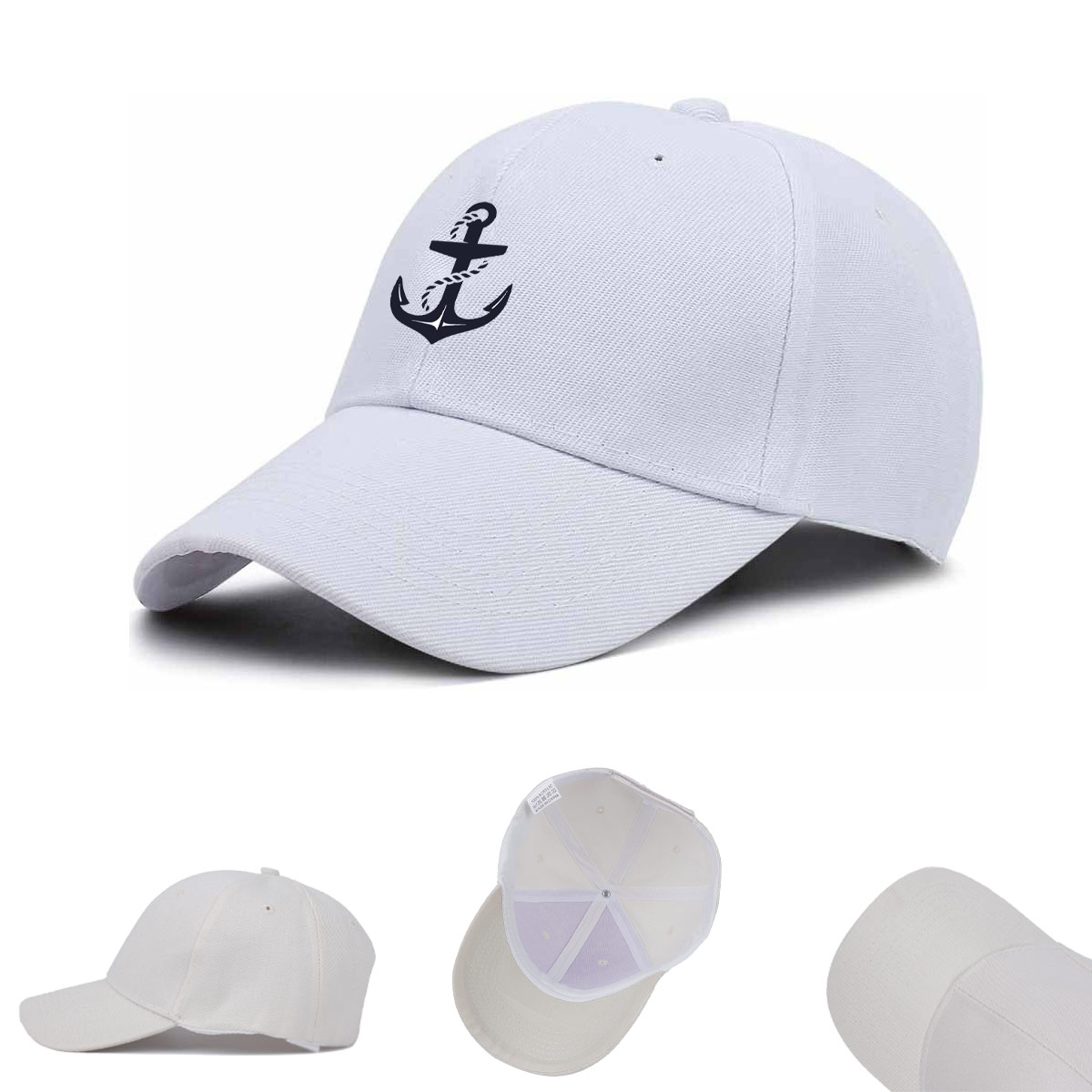 Solid-colored Peaked Cap