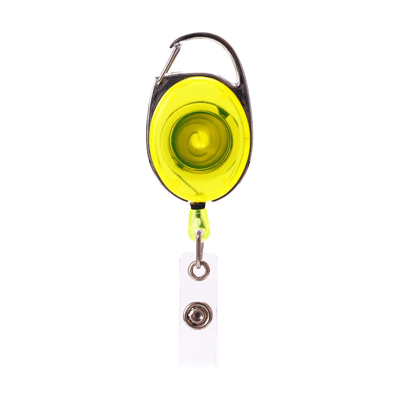 Oval Shape Retractable Badge Holder with Clip