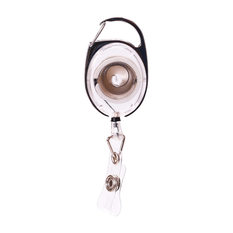 Oval Shape Retractable Badge Holder with Clip