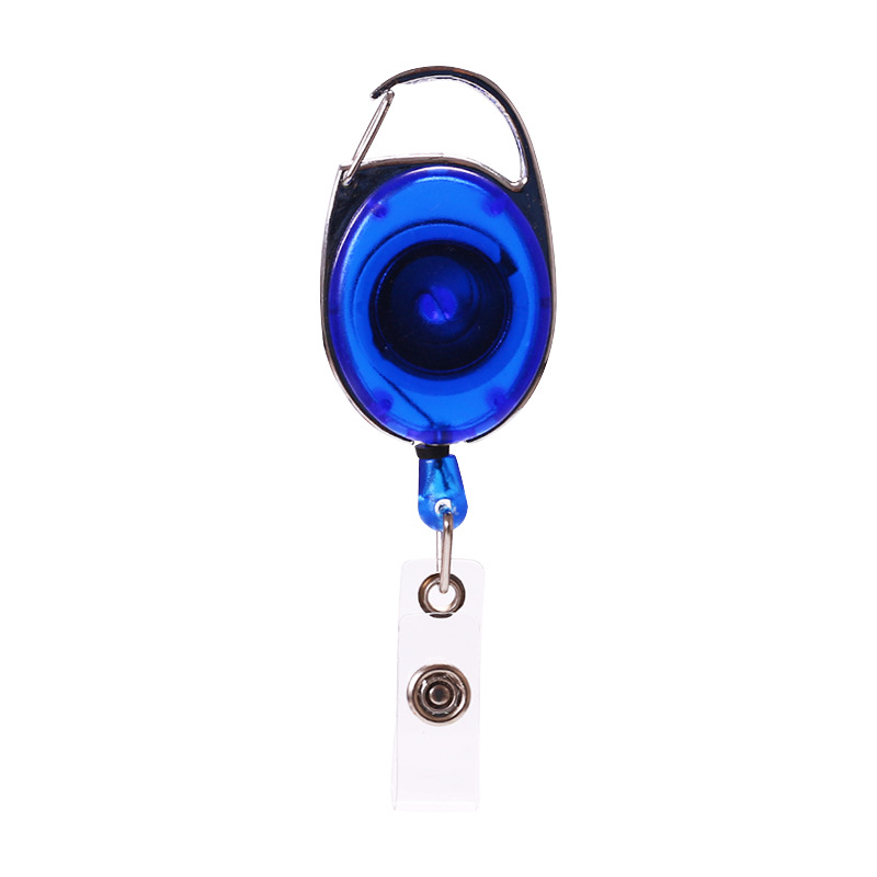 Oval Shape Retractable Badge Holder with Clip