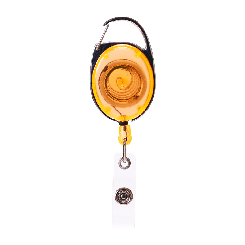 Oval Shape Retractable Badge Holder with Clip