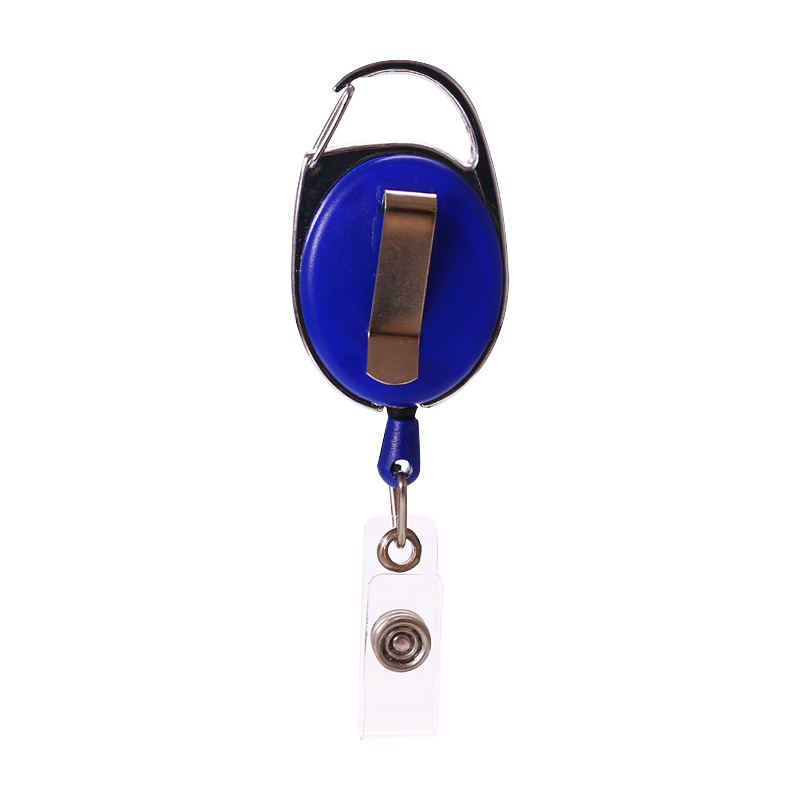 Oval Shape Retractable Badge Holder with Clip