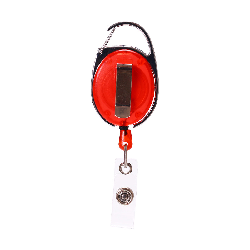 Oval Shape Retractable Badge Holder with Clip