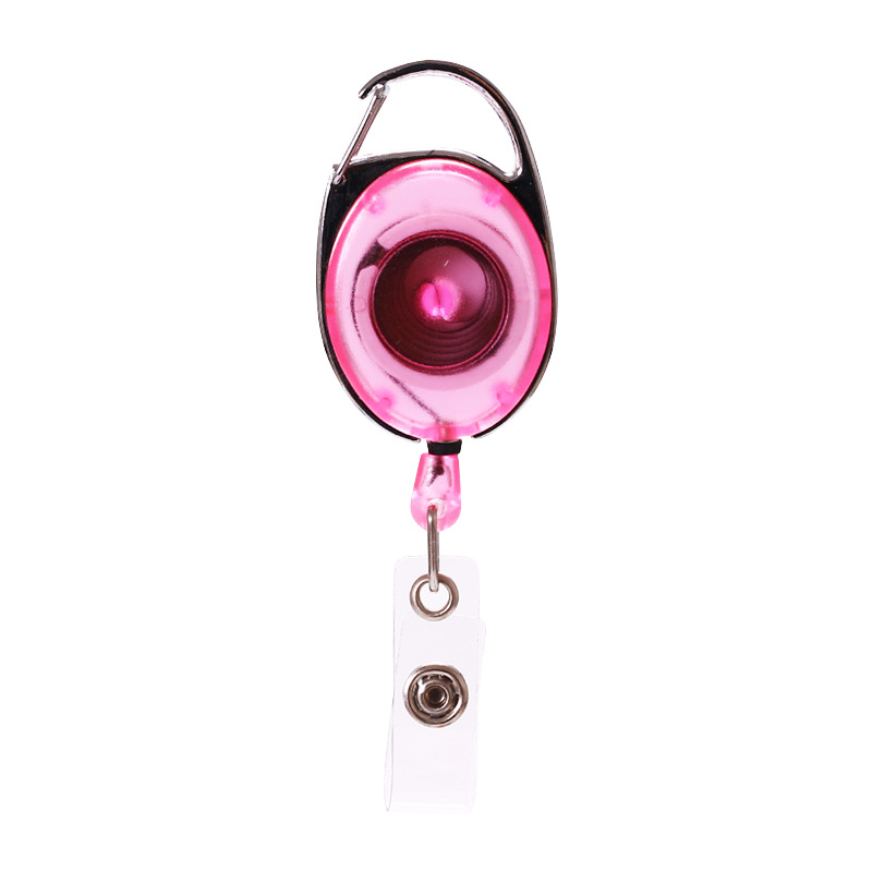 Oval Shape Retractable Badge Holder with Clip