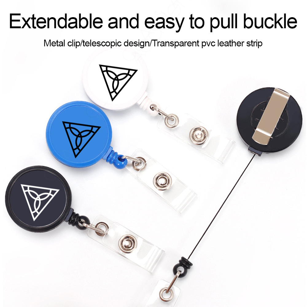 Custom Plastic Easy to Pull Buckle Badge Hanging
