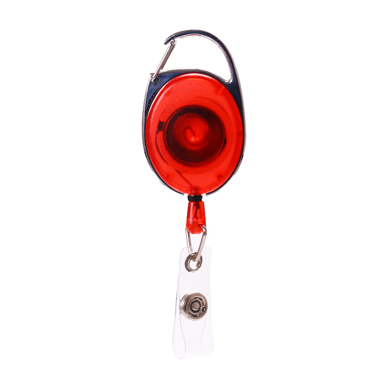 Oval Shape Retractable Badge Holder with Clip