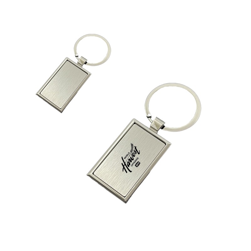 Rectangular Metal Keychain