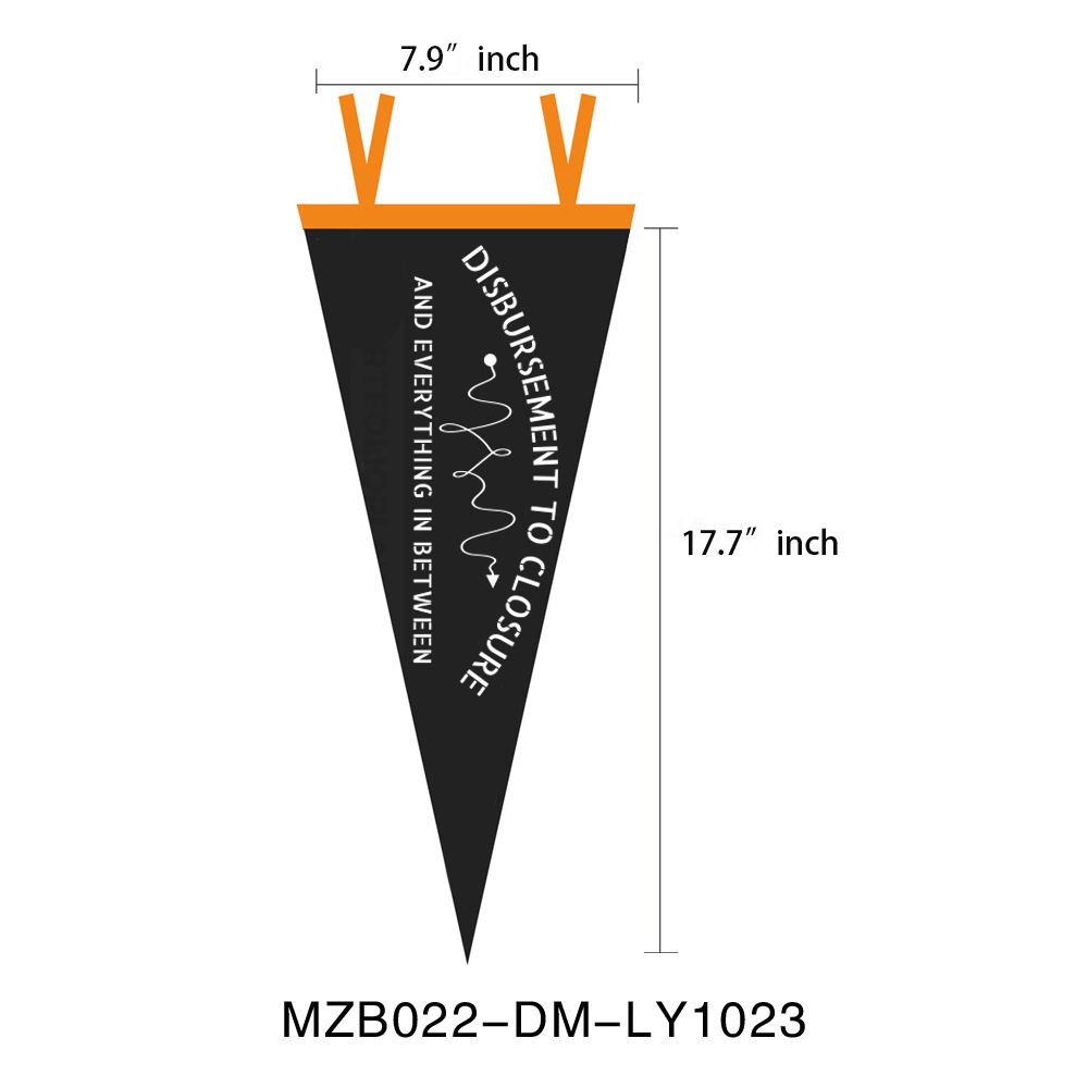 7.9" x 17.7" Felt Pennant Triangle Flag