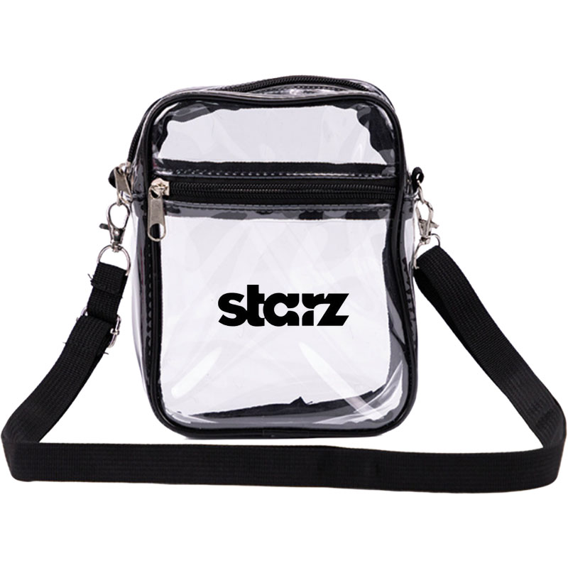 Clear Crossbody Bag with Different Colored Trim