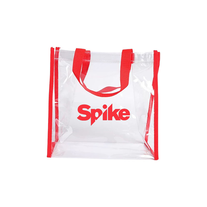 Clear PVC Tote Bag with Different Colored Trim