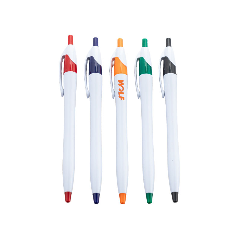 White Etractable Ballpoint Pen