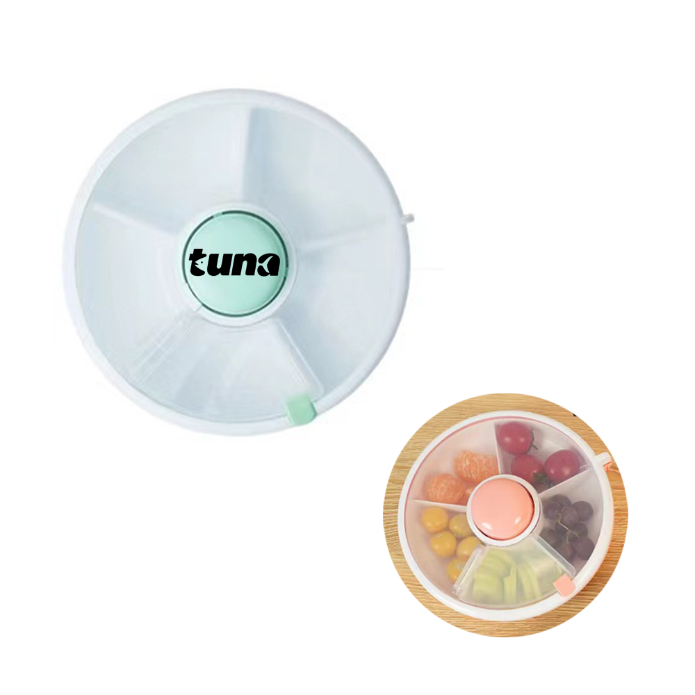Rotable Separate Fruit Plate with Cover