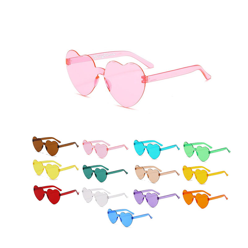 Frameless Heart-Shaped Sunglasses
